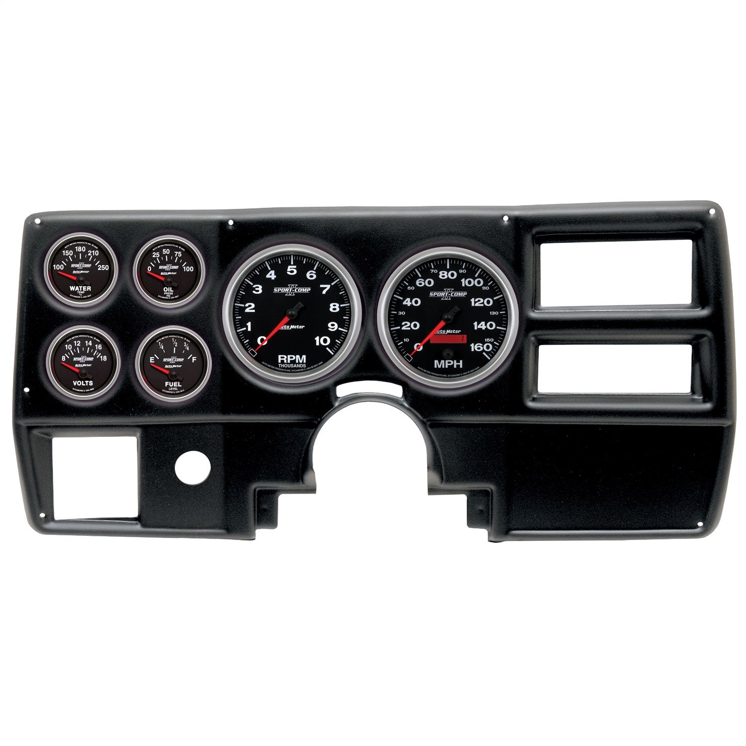 6 GAUGE DIRECT-FIT DASH KIT, CHEVY/GMC TRUCK AC 84-87, SPORT-COMP II