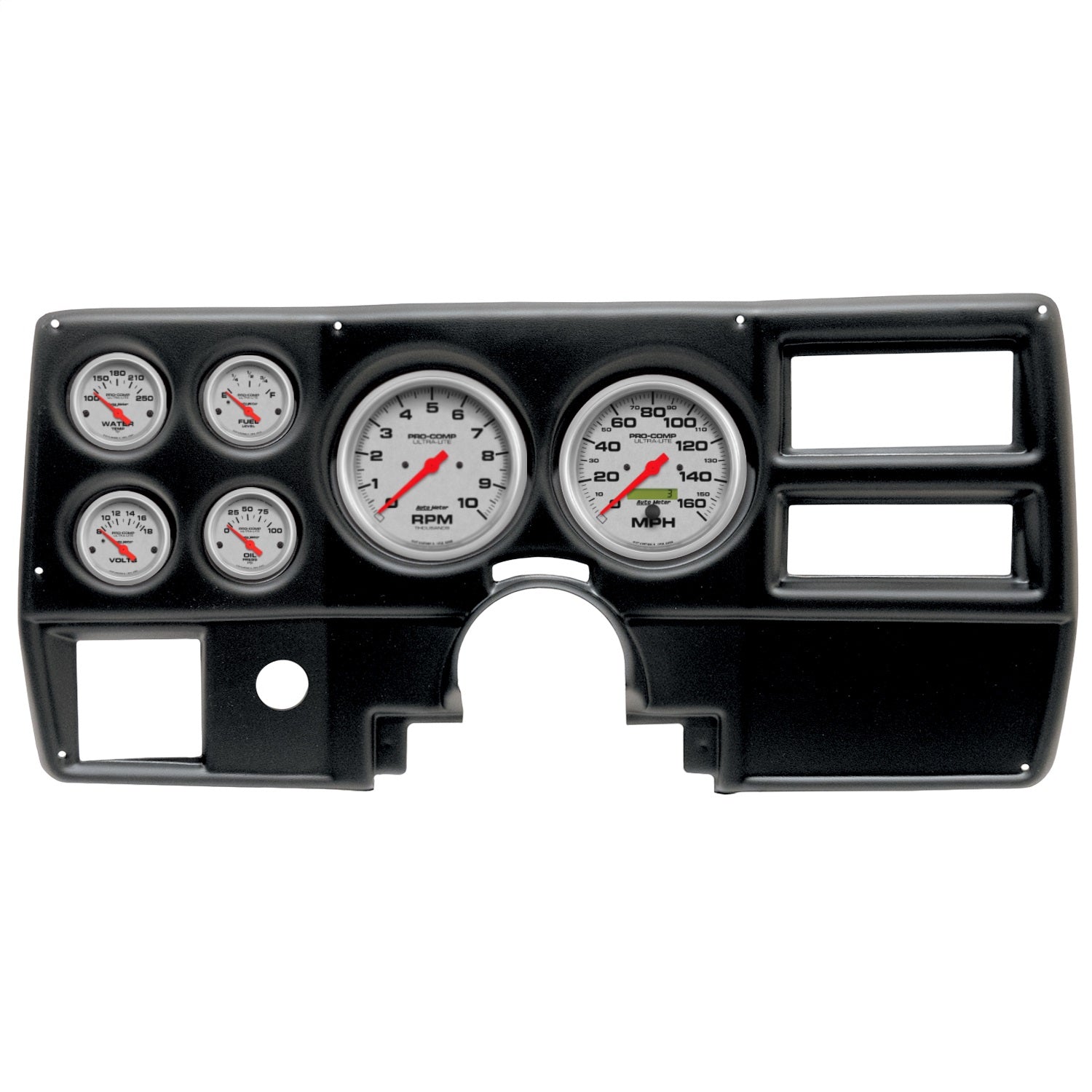 6 GAUGE DIRECT-FIT DASH KIT, CHEVY/GMC TRUCK AC 84-87, ULTRA-LITE