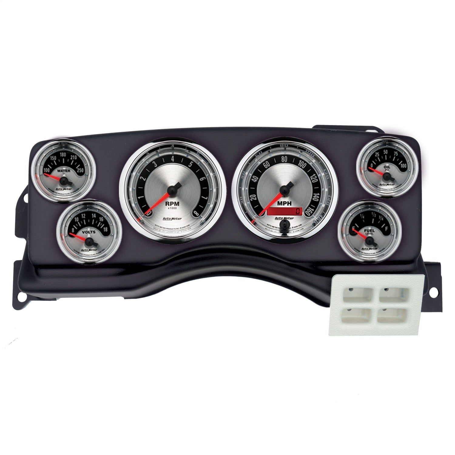 6 GAUGE DIRECT-FIT DASH KIT, FORD MUSTANG 87-89, AMERICAN MUSCLE
