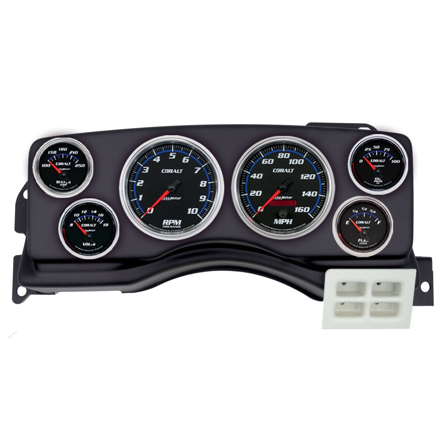 6 GAUGE DIRECT-FIT DASH KIT, FORD MUSTANG 87-89, COBALT