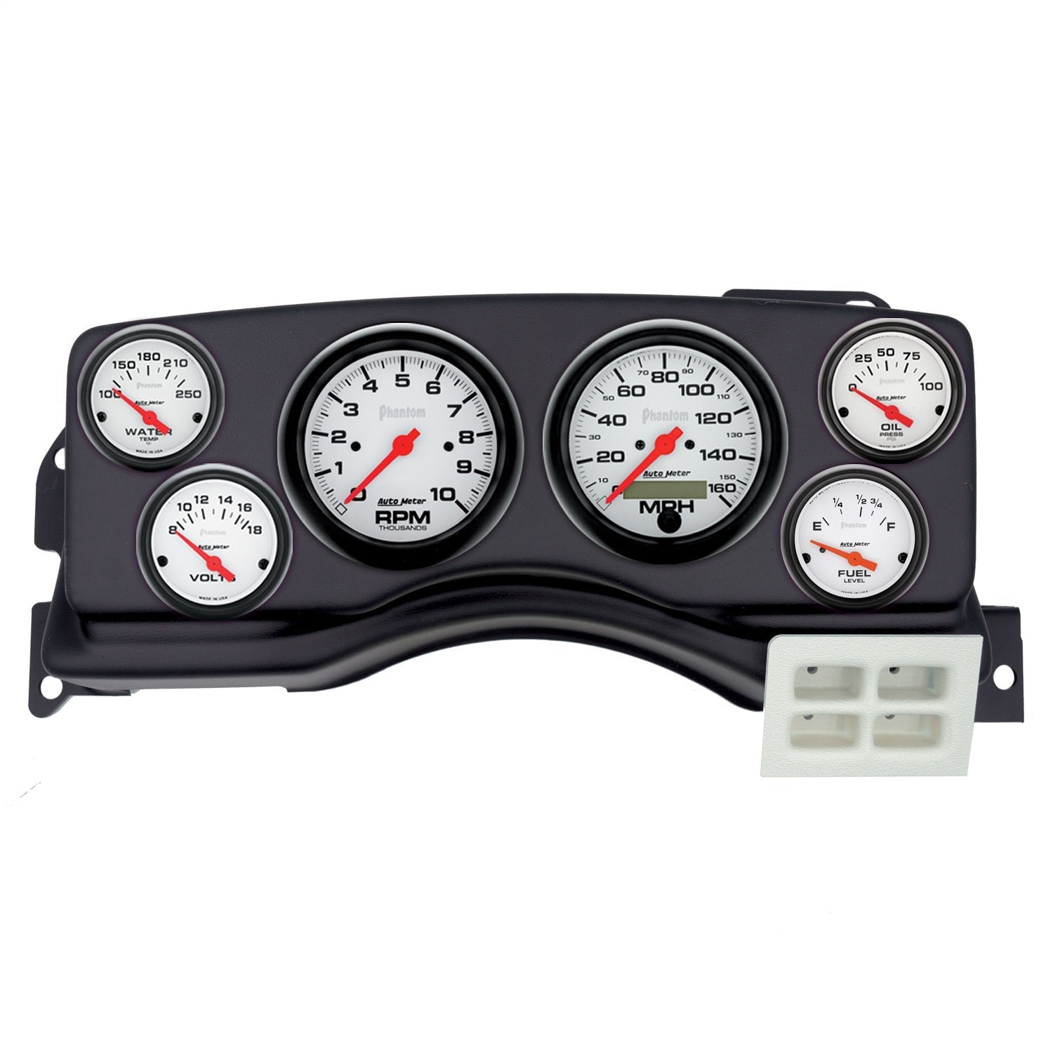 6 GAUGE DIRECT-FIT DASH KIT, FORD MUSTANG 87-89, PHANTOM