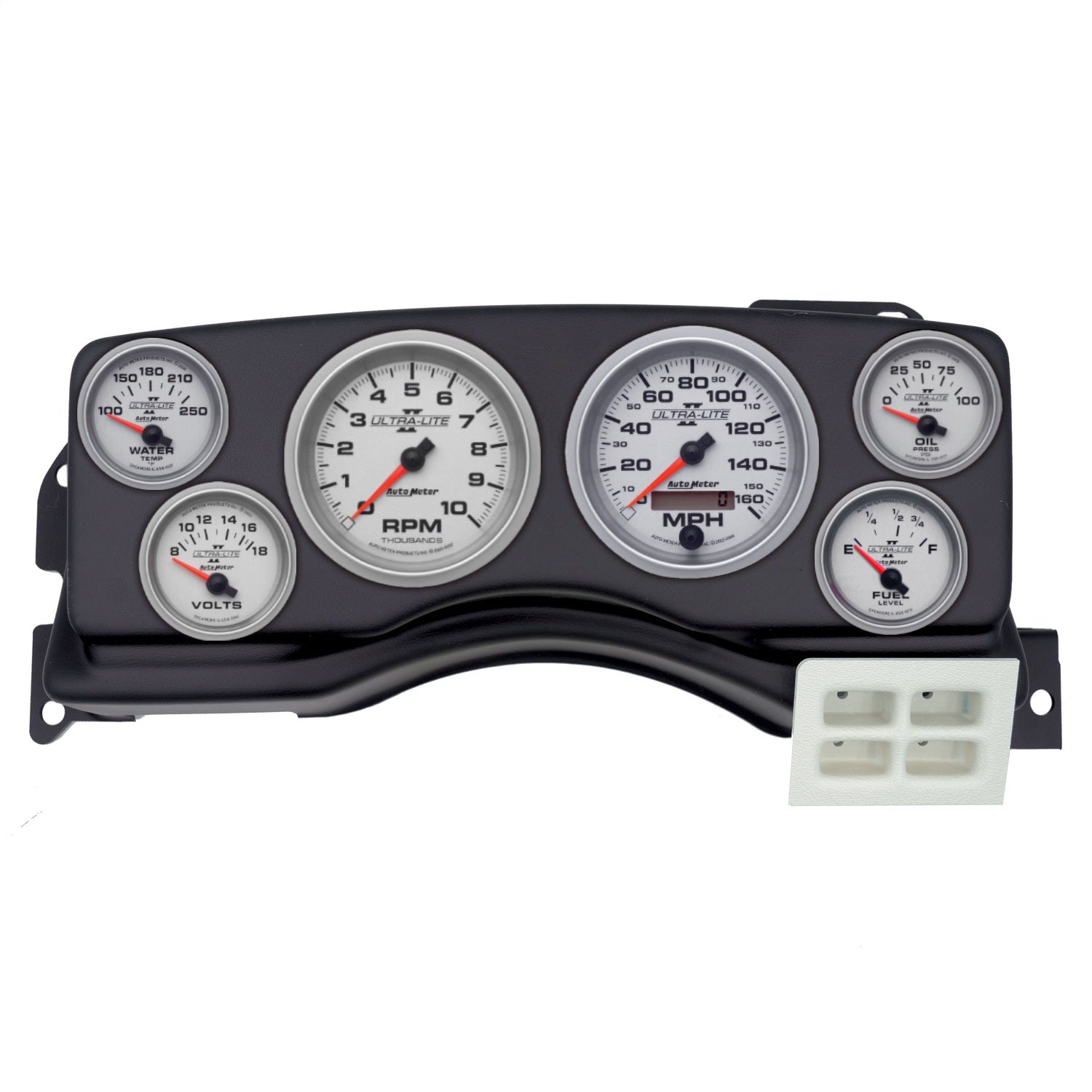 6 GAUGE DIRECT-FIT DASH KIT, FORD MUSTANG 87-89, ULTRA-LITE II