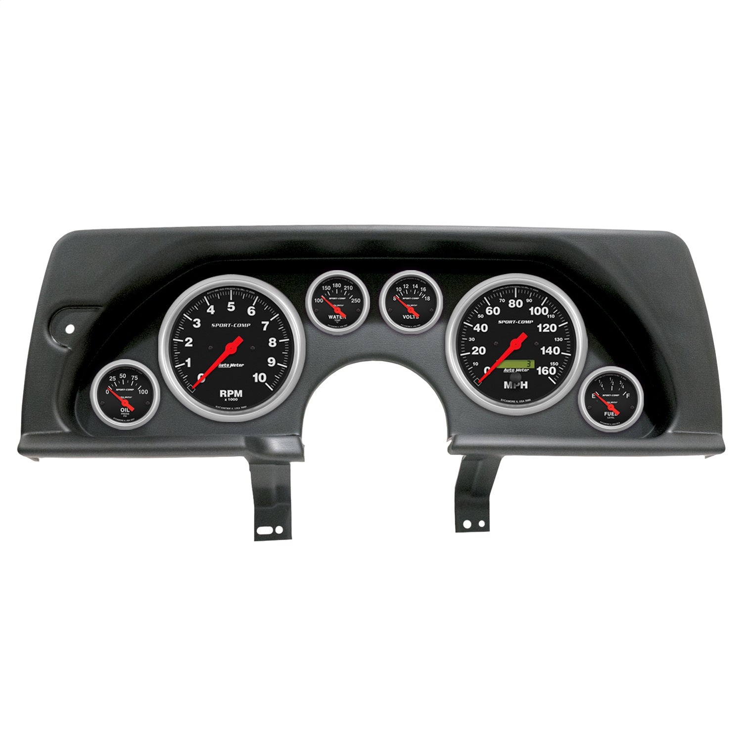 6 GAUGE DIRECT-FIT DASH KIT, CHEVY CAMARO 90-92, SPORT-COMP