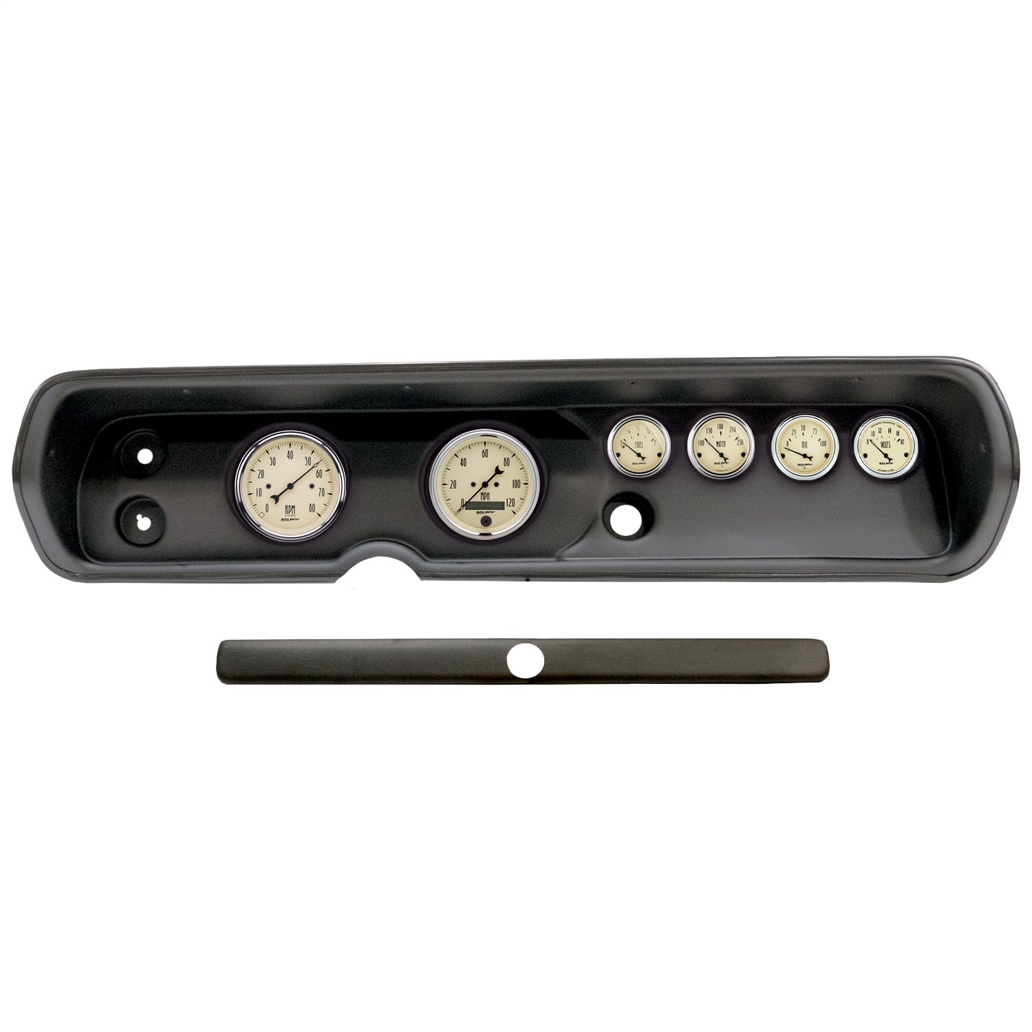 6 GAUGE DIRECT-FIT DASH KIT, CHEVY CHEVELL 64-65, ANTIQUE BEIGE