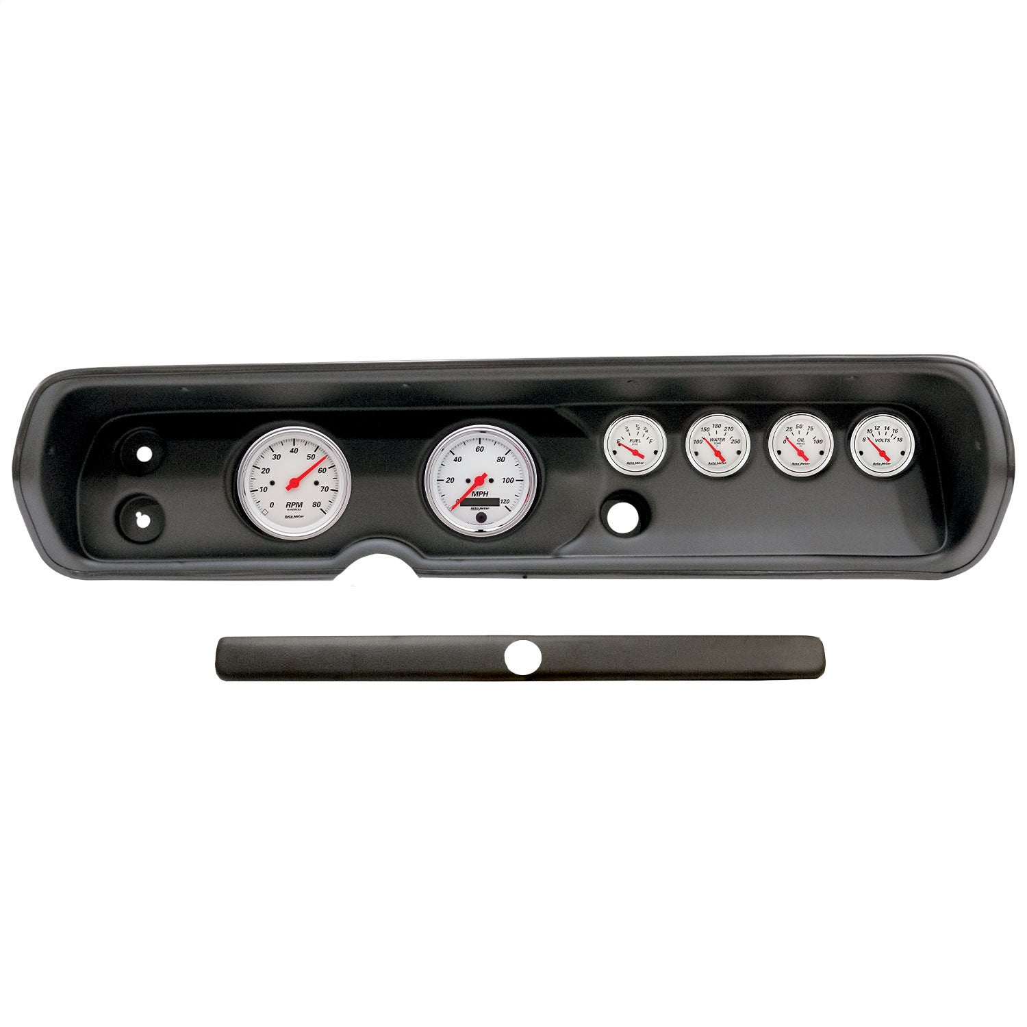 6 GAUGE DIRECT-FIT DASH KIT, CHEVY CHEVELL 64-65, ARCTIC WHITE