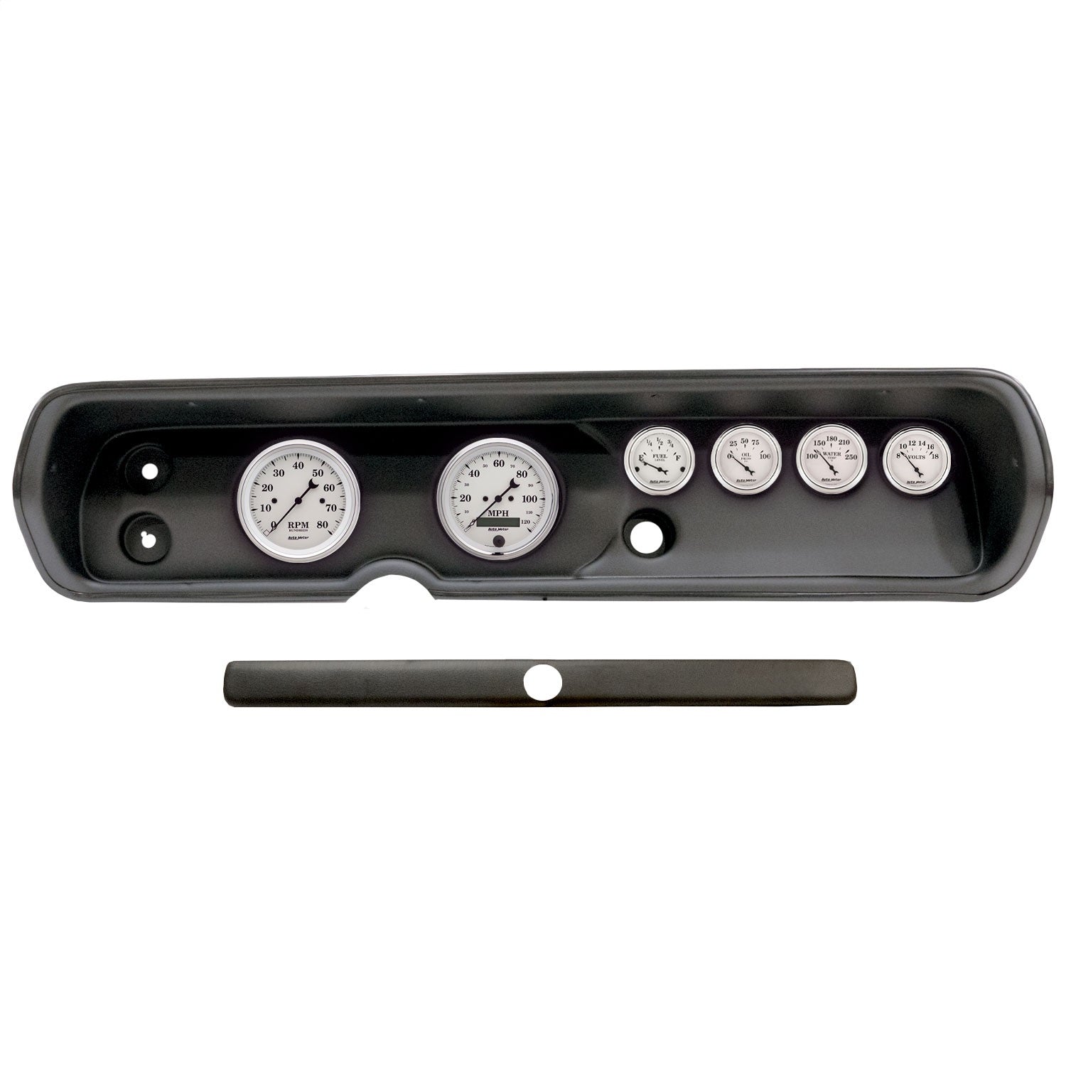 6 GAUGE DIRECT-FIT DASH KIT, CHEVY CHEVELL 64-65, OLD TYME WHITE
