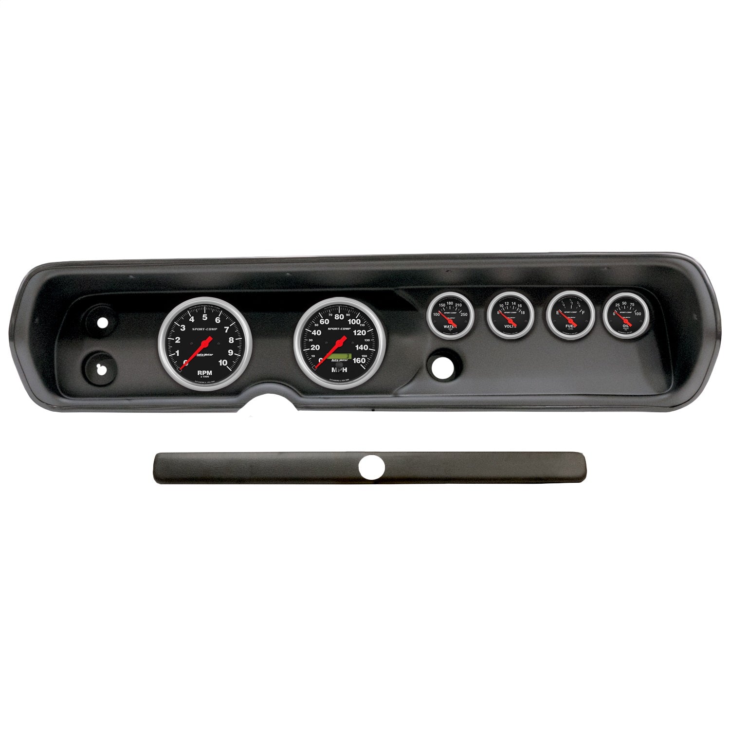 6 GAUGE DIRECT-FIT DASH KIT, CHEVY CHEVELL 64-65, SPORT-COMP