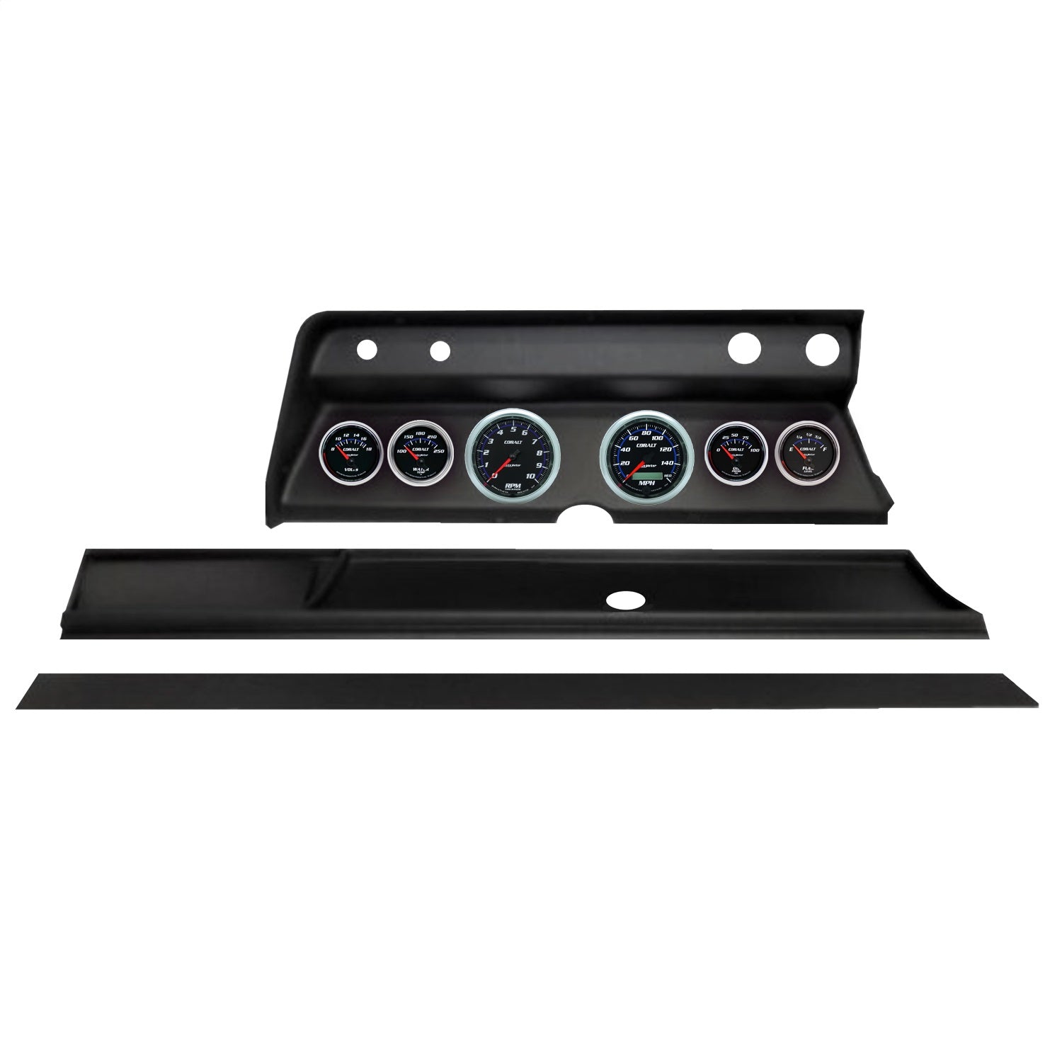 6 GAUGE DIRECT-FIT DASH KIT, CHEVY CHEVELLE 66, COBALT