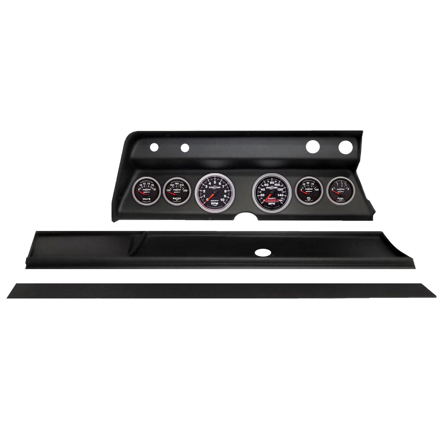 6 GAUGE DIRECT-FIT DASH KIT, CHEVY CHEVELLE 66, SPORT-COMP II