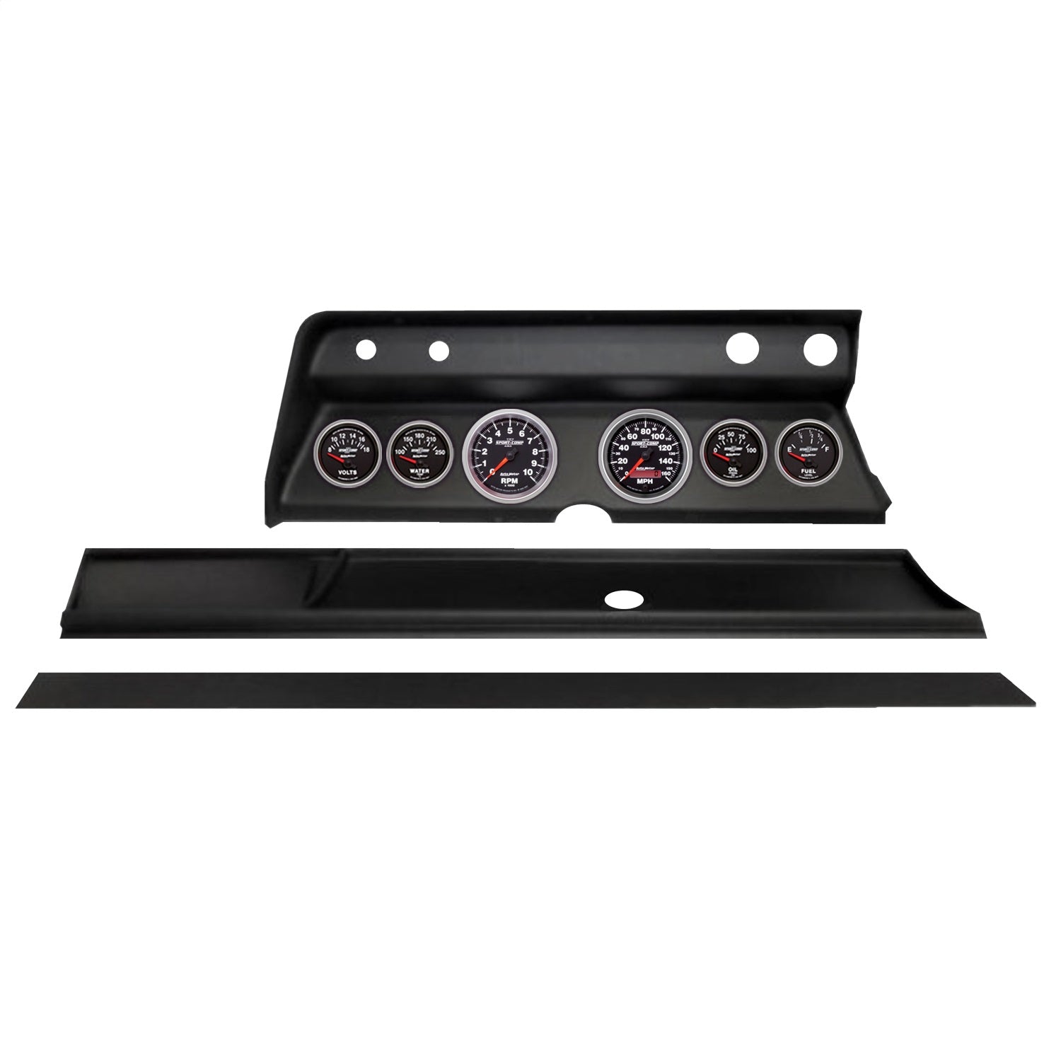 6 GAUGE DIRECT-FIT DASH KIT, CHEVY CHEVELLE 67, SPORT-COMP II