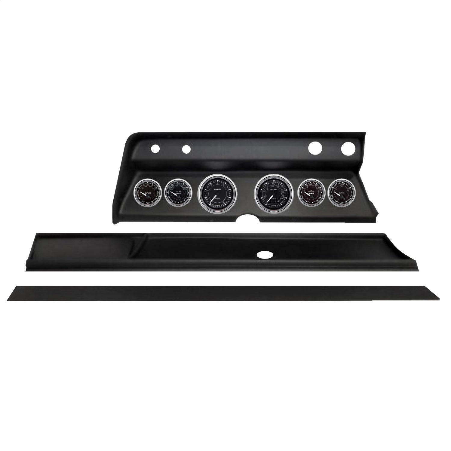 6 GAUGE DIRECT-FIT DASH KIT, CHEVY CHEVELLE 67, CHRONO CHROME