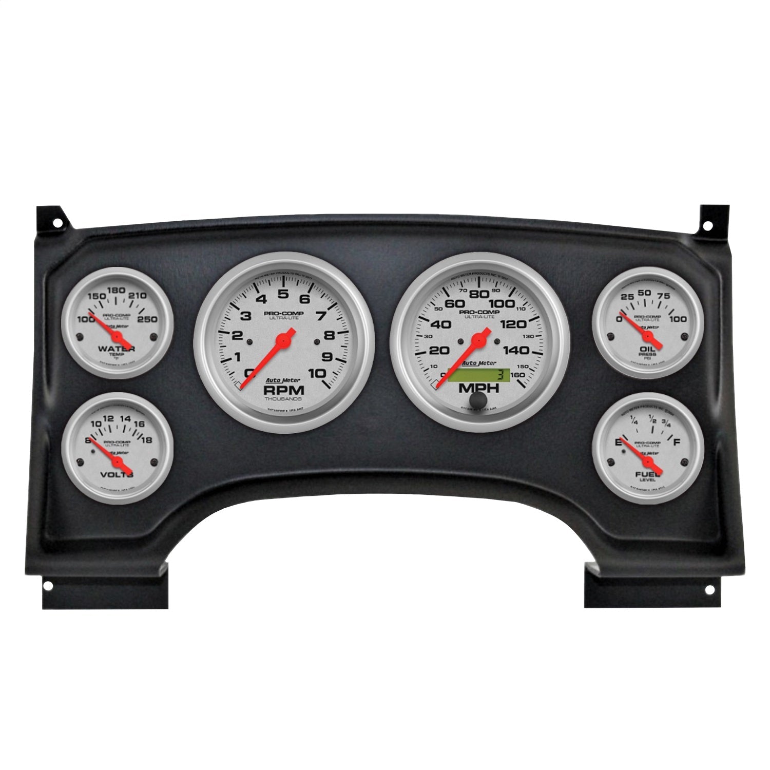 6 GAUGE DIRECT-FIT DASH KIT, CHEVY S10 TRUCK 94-97, ULTRA-LITE