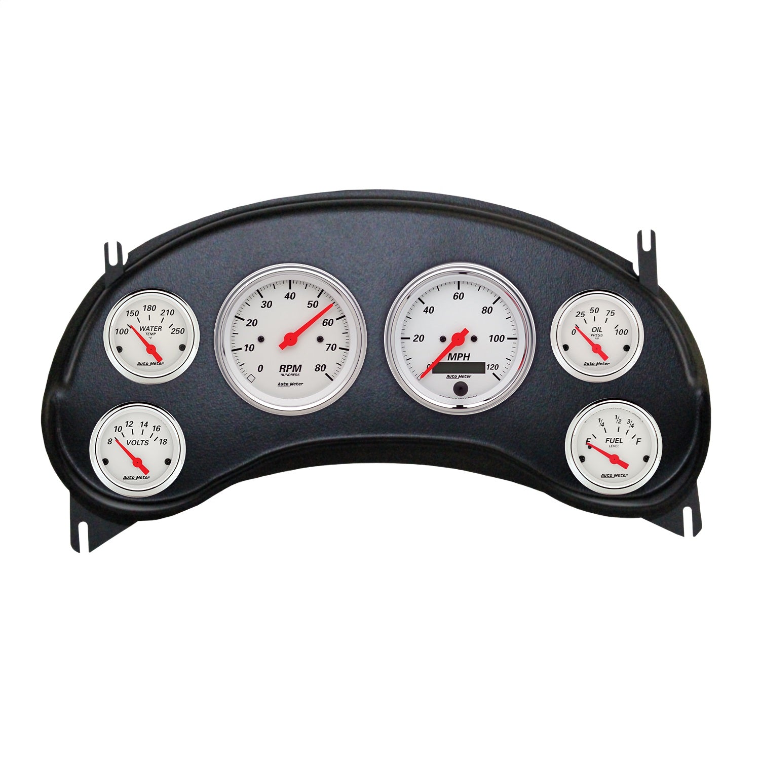 6 GAUGE DIRECT-FIT DASH KIT, CHEVY S10 TRUCK 98-04, ARCTIC WHITE