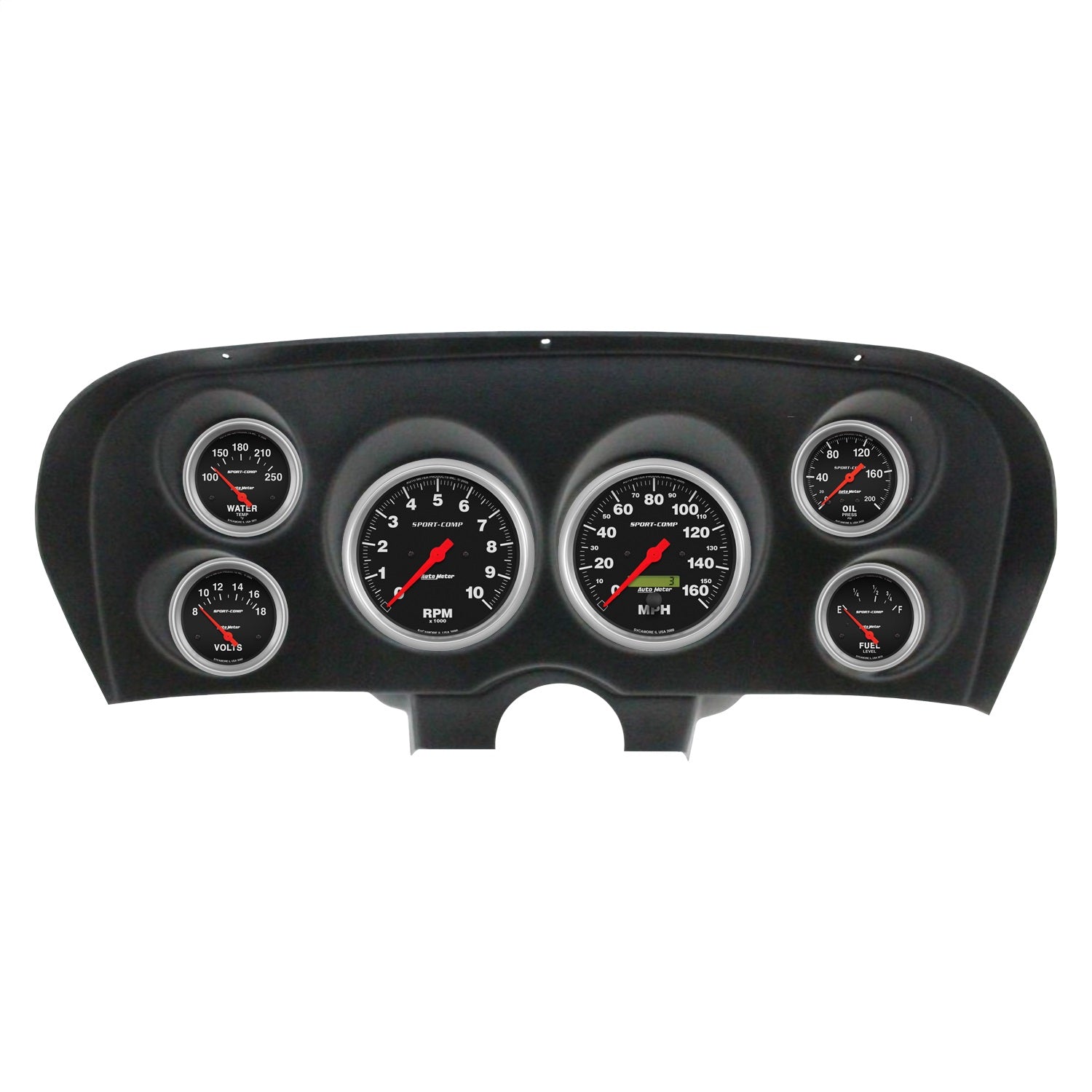 6 GAUGE DIRECT-FIT DASH KIT, FORD MUSTANG 69-70, SPORT-COMP