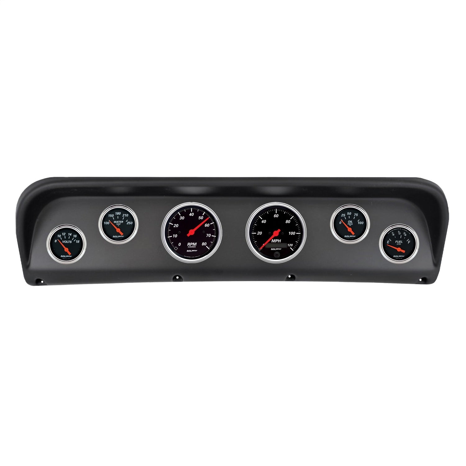 6 GAUGE DIRECT-FIT DASH KIT, FORD F100 67-72, DESIGNER BLACK
