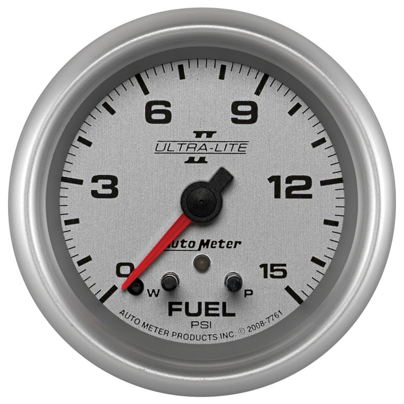 2-5/8" FUEL PRESSURE, 0-15 PSI, ULTRA-LITE II