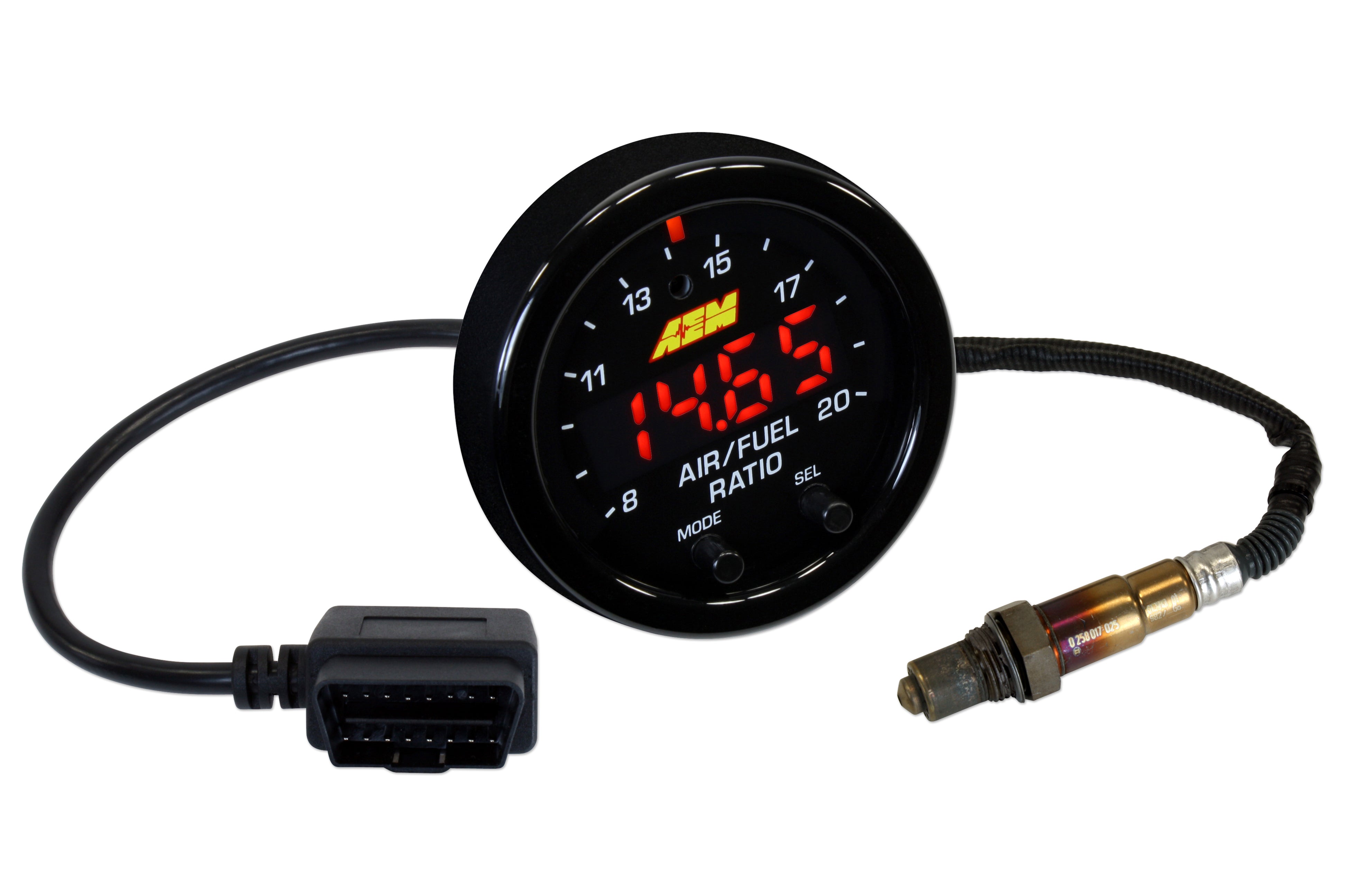 0334　EUROPE and AFRICA  THE NEW PHASE AEM 30-0334 X-Series Wideband UEGO AFR Sensor Controller Gauge, OBDII