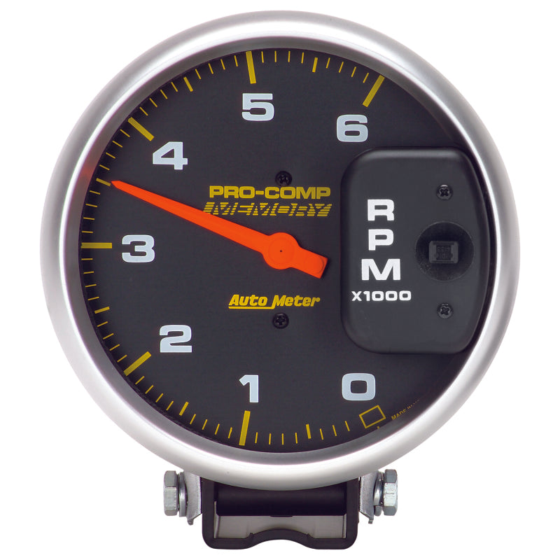 5"TACHOMETER, 0-6,000 RPM DIESEL, PEDESTAL W/PEAK MEMORY, PRO-COMP