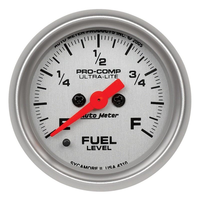 2-1/16" FUEL LEVEL, PROGRAMMABLE 0-280 ?, ULTRA-LITE