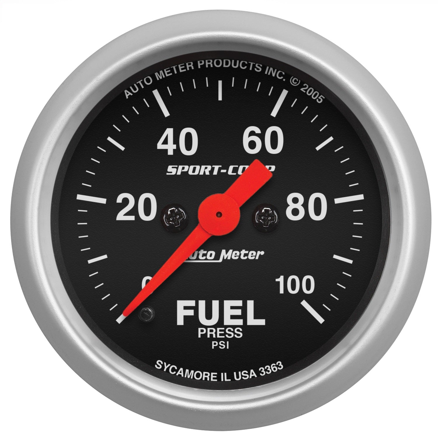 2-1/16" FUEL PRESSURE, 0-100 PSI, SPORT-COMP
