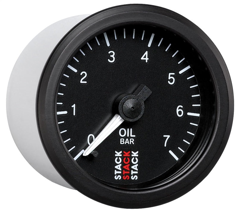 OIL PRESS, PRO STEPPER MOTOR, 52MM, BLK, 0-7 BAR, M10 MALE