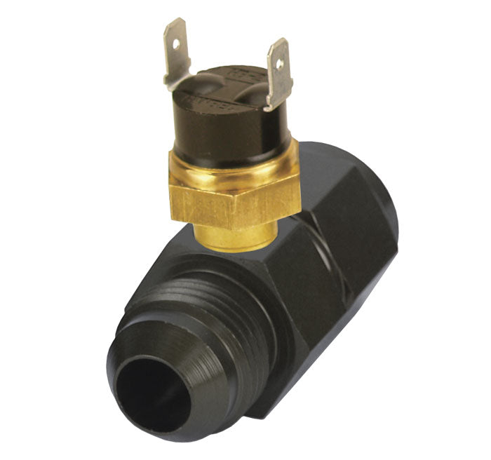 Derale 35021 Premium In Line Fan Control 180° Thermostat, -8AN