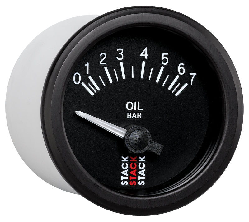 OIL PRESS, ELECTRIC, 52MM, BLACK, 0-7 BAR, M10 (M)