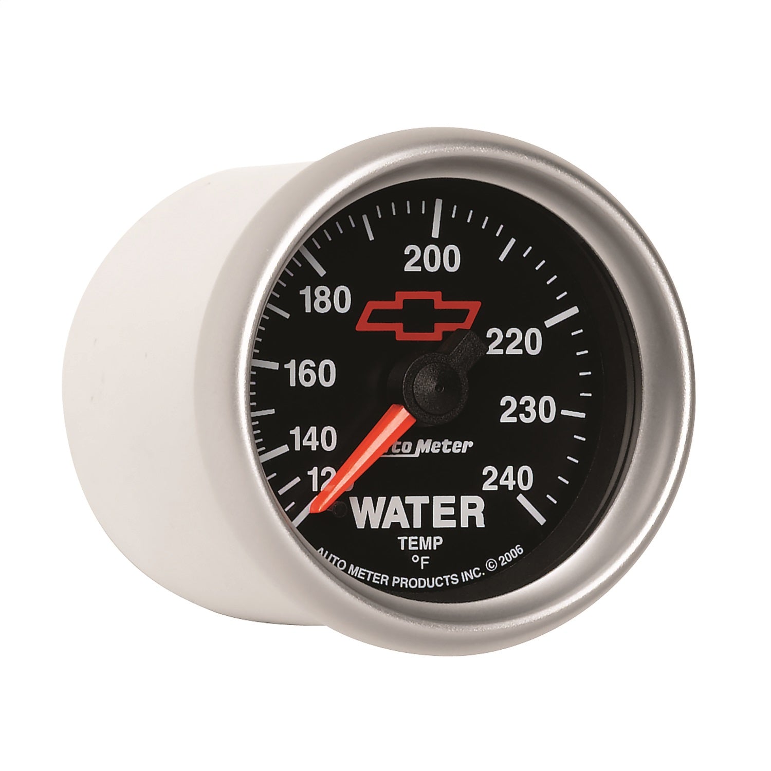 2-1/16" WATER TEMPERATURE, 120-240 °F, CHEVY RED BOWTIE, BLACK