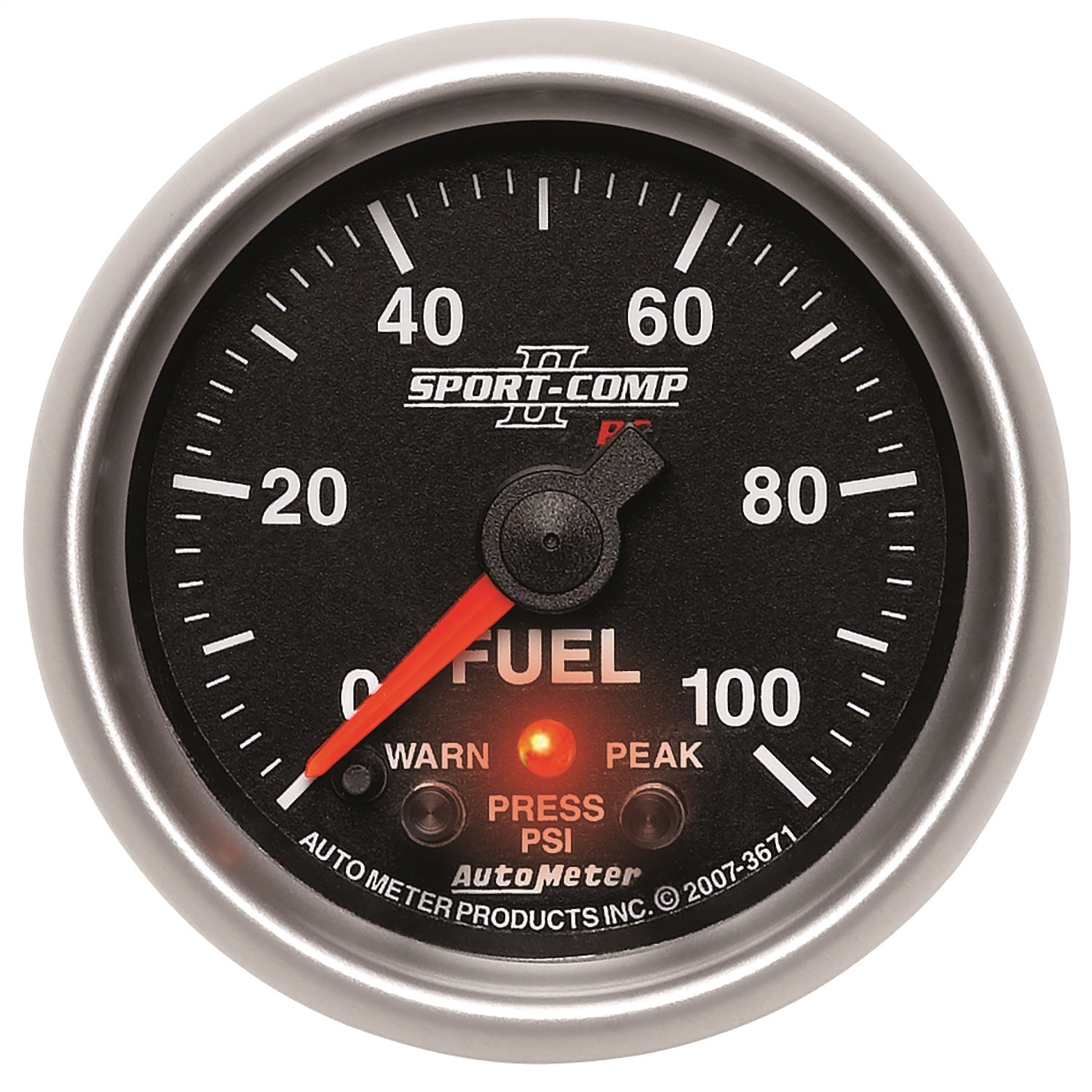 2-1/16" FUEL PRESSURE, 0-100 PSI, SPORT-COMP II