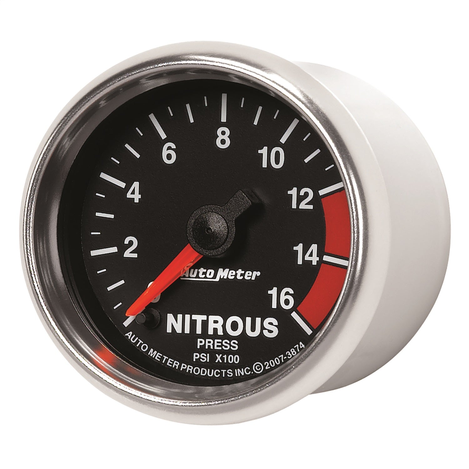 2-1/16" NITROUS PRESSURE, 0-1600 PSI, GS