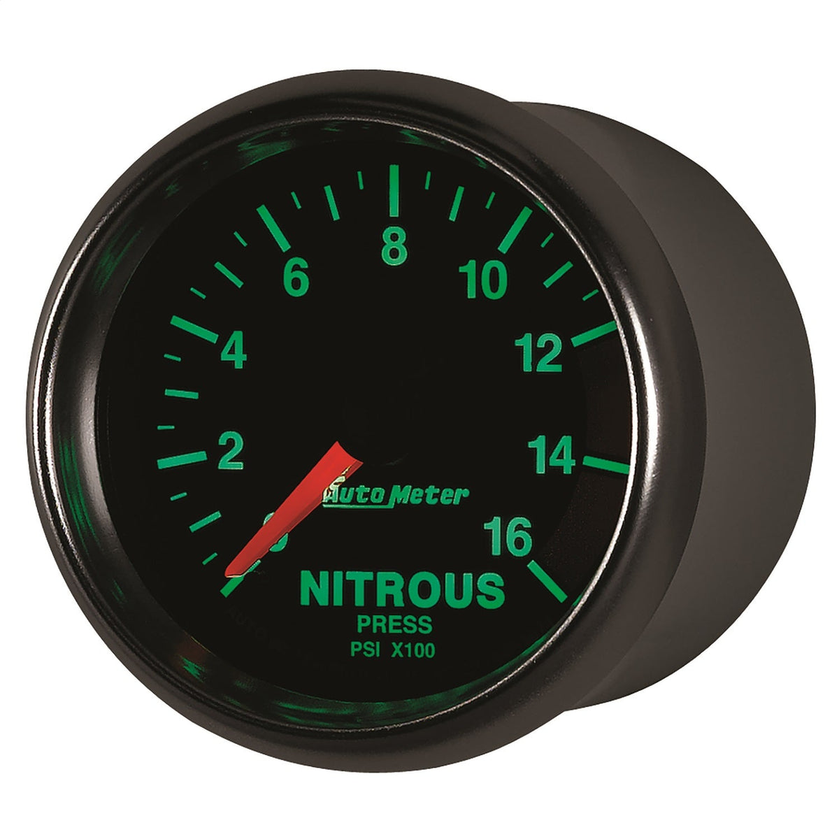 2-1/16" NITROUS PRESSURE, 0-1600 PSI, GS