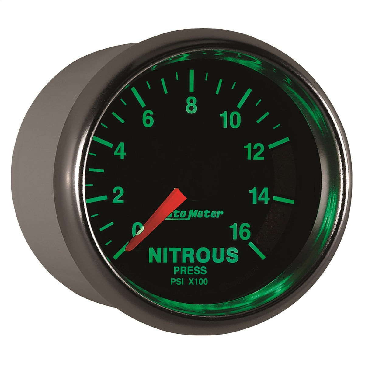 2-1/16" NITROUS PRESSURE, 0-1600 PSI, GS