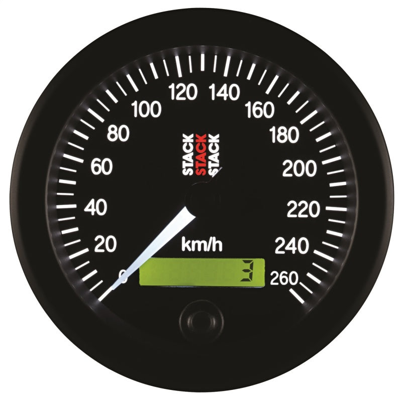 88MM SPEEDOMETER, 0-260 KM/H, STACK BLK
