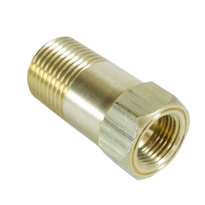 FITTING, ADAPTER, 1/2-1/16" NPT MALE, EXTENSION, BRASS, FOR MECH. TEMP. GAUGE