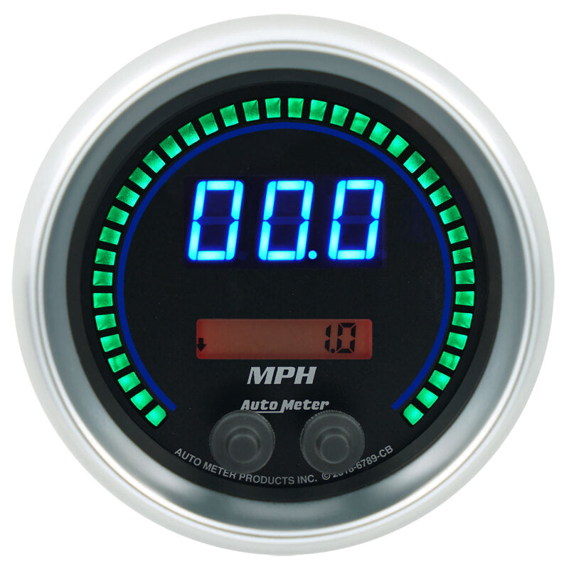 3-3/8" SPEEDOMETER 260 MPH / 260 KM/H ELEC. PROGRAMMABLE, COBALT ELITE DIGITAL