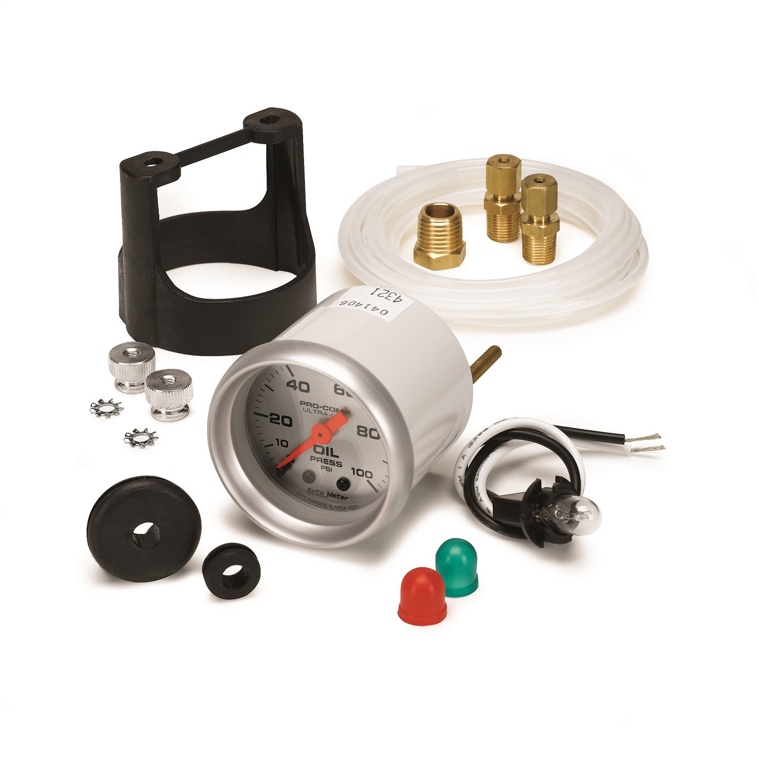 2-1/16" OIL PRESSURE, 0-100 PSI, ULTRA-LITE