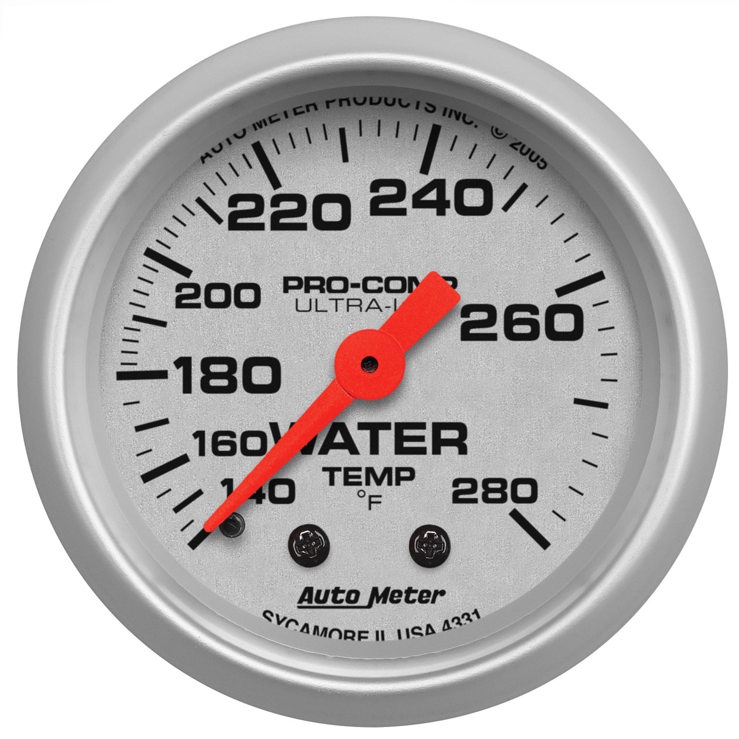 2-1/16" WATER TEMPERATURE, 140-280 °F, ULTRA-LITE