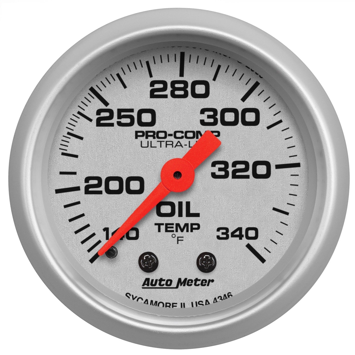 2-1/16" OIL TANK TEMPERATURE, 140-340 °F, ULTRA-LITE