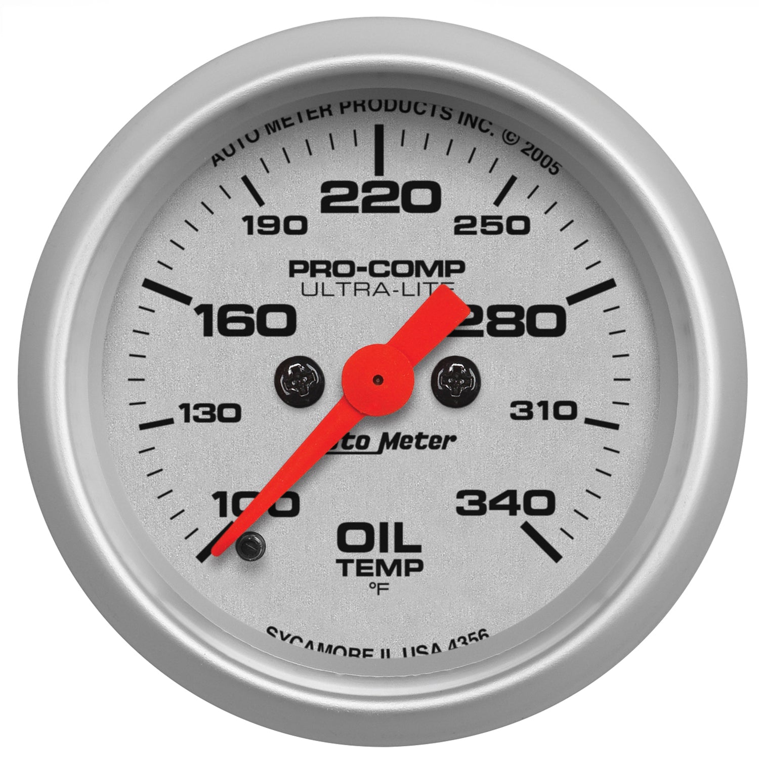 2-1/16" OIL TEMPERATURE, 100-340 °F, ULTRA-LITE