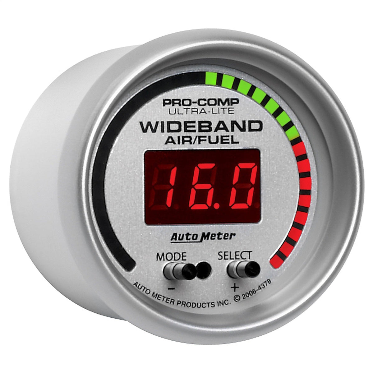 2-1/16" WIDEBAND PRO AIR/FUEL RATIO, 6:1-20:1 AFR, ULTRA-LITE