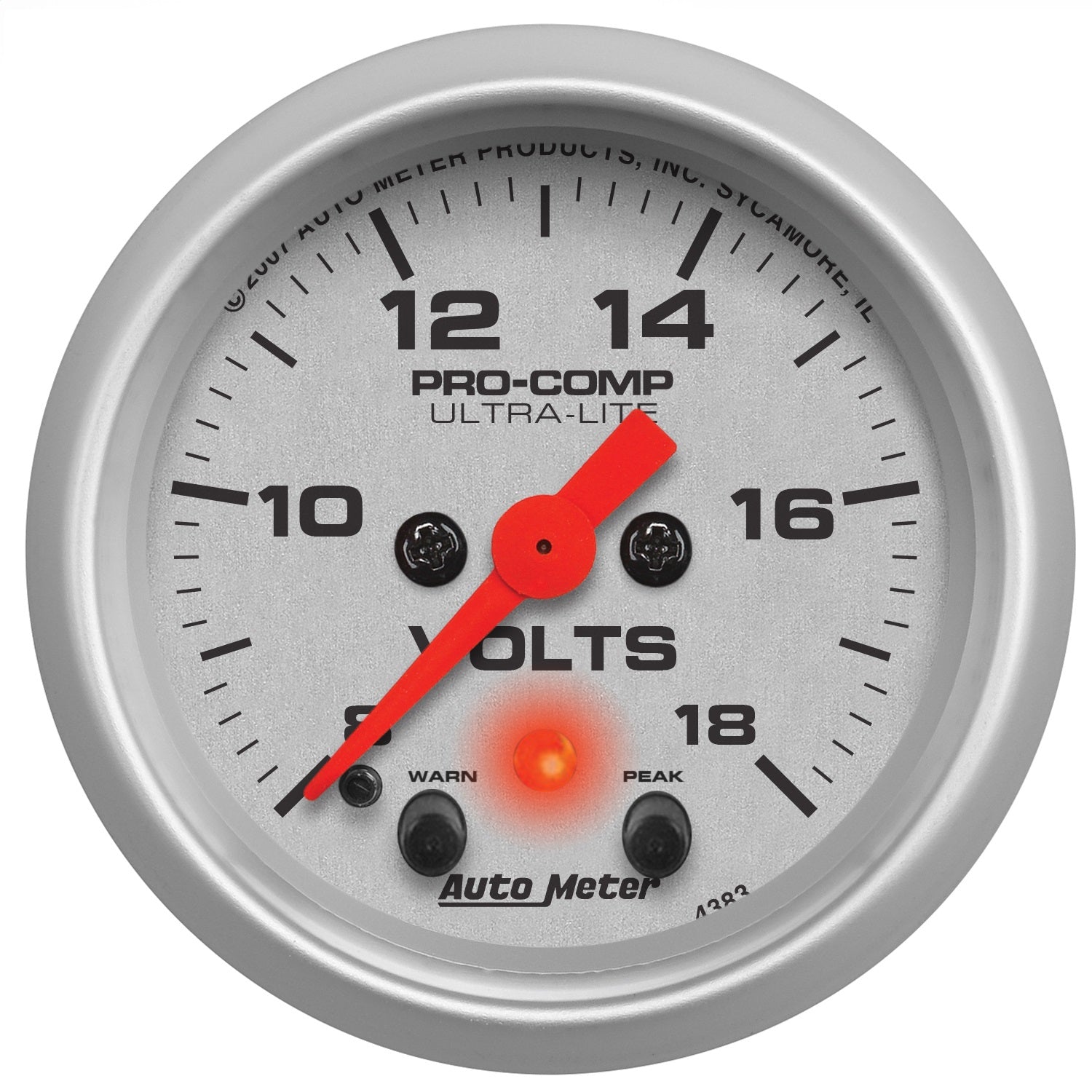 2-1/16" VOLTMETER, 8-18V, ULTRA-LITE