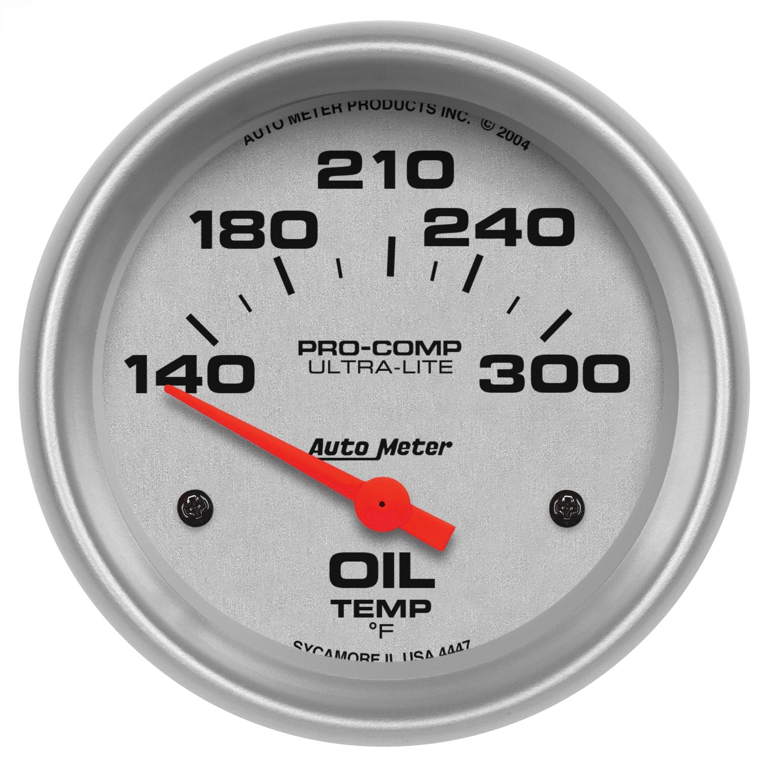 2-5/8" OIL TEMPERATURE, 140-300 °F, ULTRA-LITE