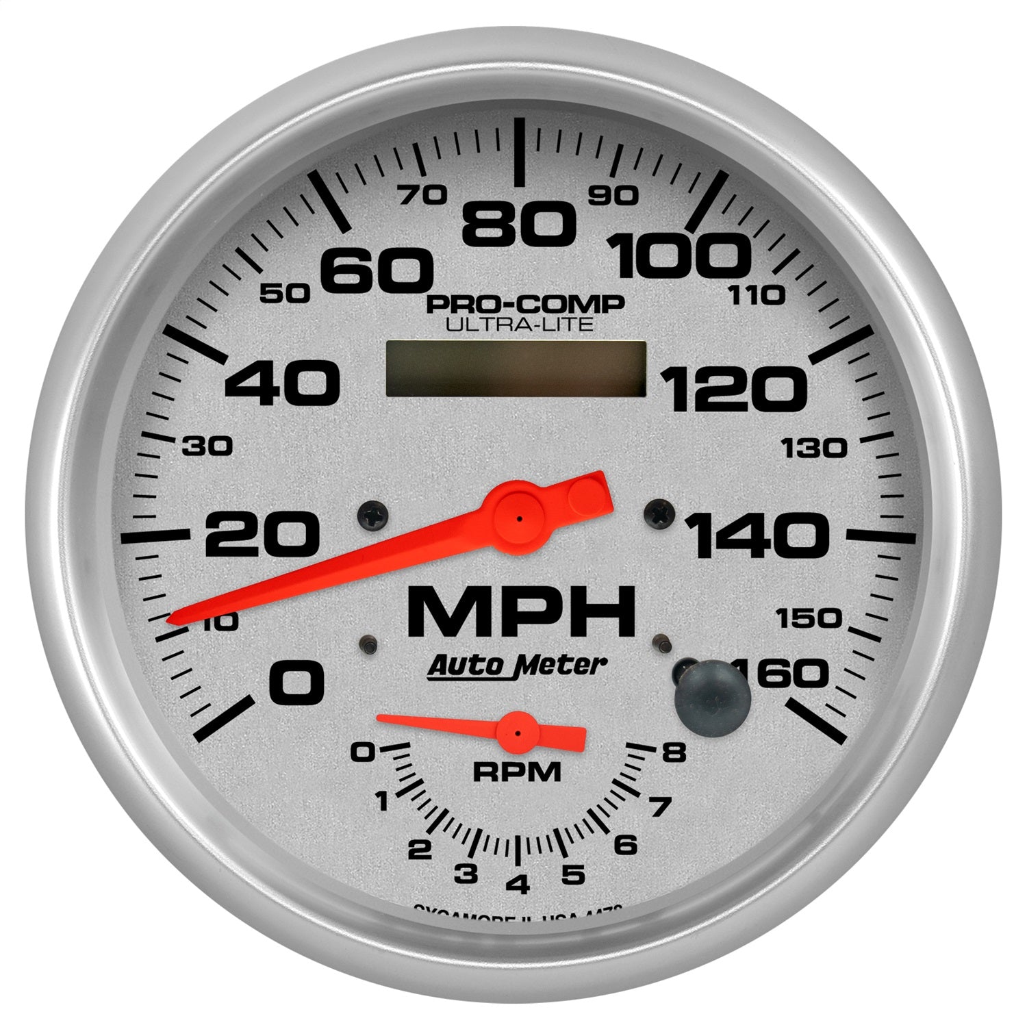 5" TACHOMETER/SPEEDOMETER COMBO, 8K RPM/160 MPH, ULTRA-LITE