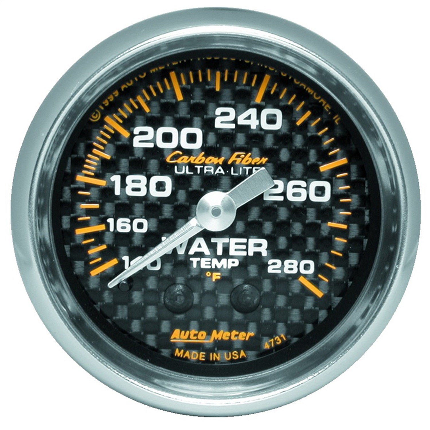 2-1/16" WATER TEMPERATURE, 140-280 °F, CARBON FIBER