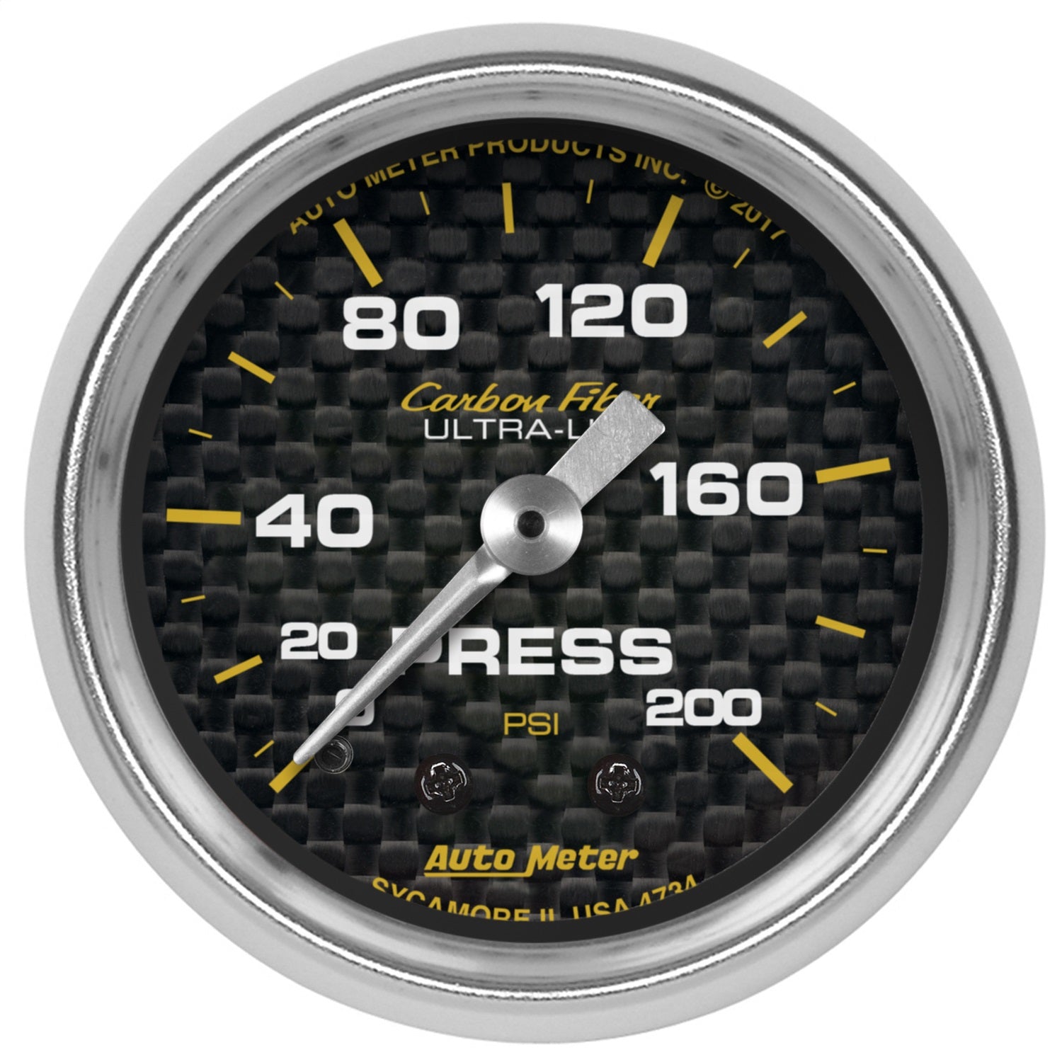 2-1/16" PRESSURE, 0-200 PSI, CARBON FIBER