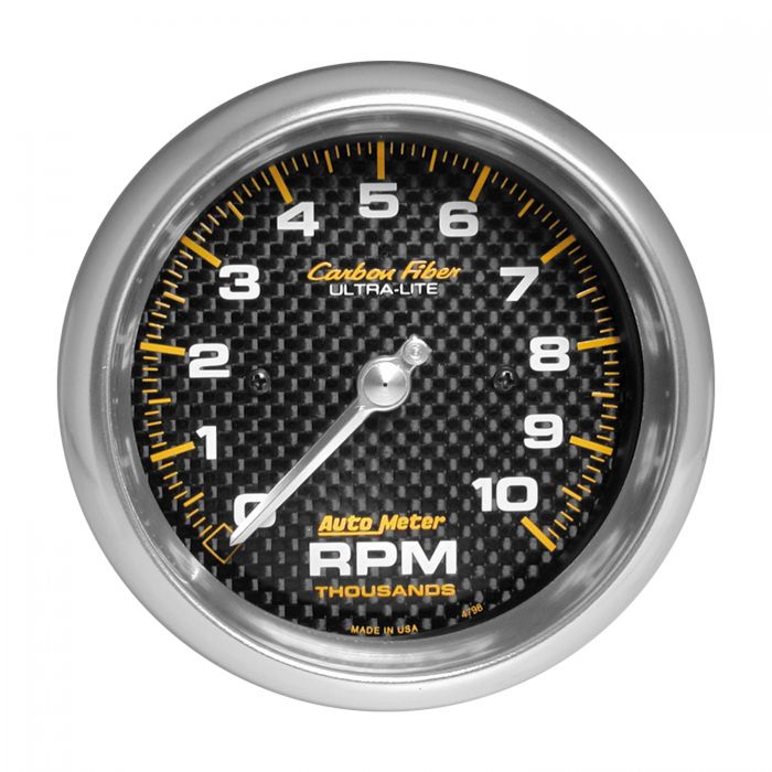 Autometer 4798 Carbon Fiber 3-3/8" In-Dash Tachometer