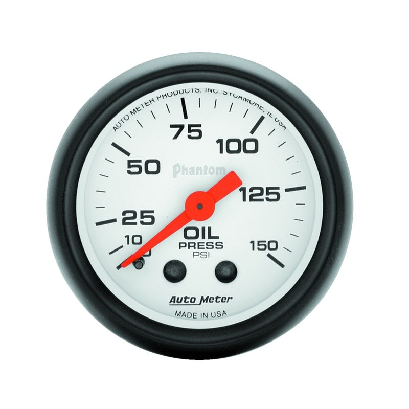 2-1/16" OIL PRESSURE, 0-150 PSI, PHANTOM