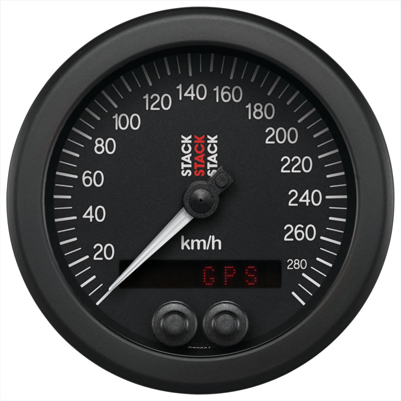 88MM SPEEDOMETER, 0-290 KM/H, STACK BLK