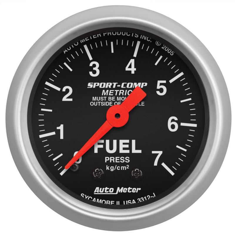 2-1/16" FUEL PRESSURE, 0-7 KG/CM2, SPORT-COMP