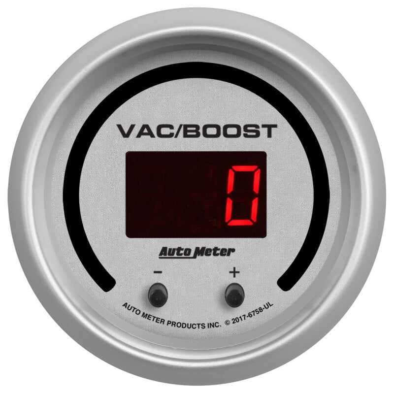 2-1/16" TWO CHANNEL VAC/BOOST / FLUID PRESSURE, SELECTABLE SCALE PSI / BAR, ULTRA-LITE ELITE DIGITAL